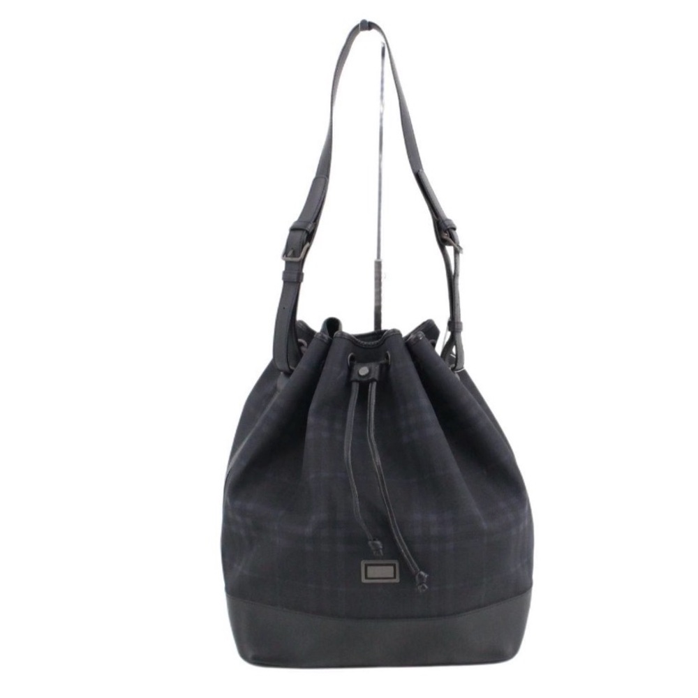 Burberry Black House Check Drawstring Bag